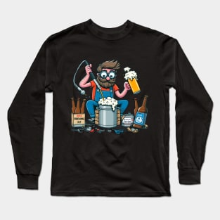 Crafting Man:  Craft beer Brewing Foam Sudz Long Sleeve T-Shirt